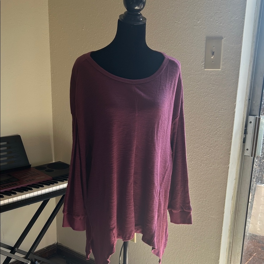 Westbound Plum Long Sleeve Top